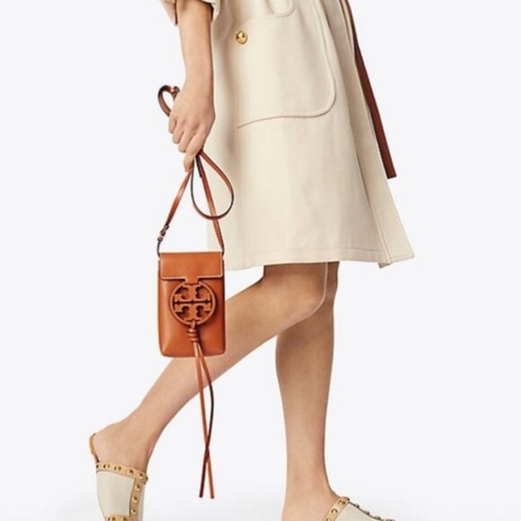 Tory Burch Miller Crossbody tan brown leather - Picture 2 of 7